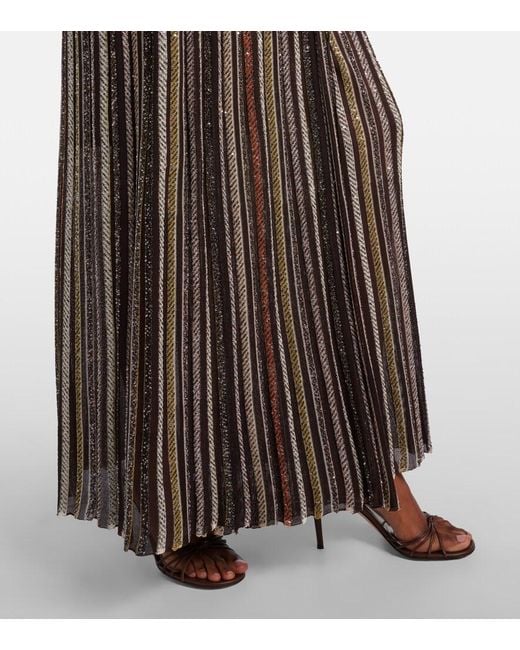 Missoni Multicolor Sequined Striped Gown