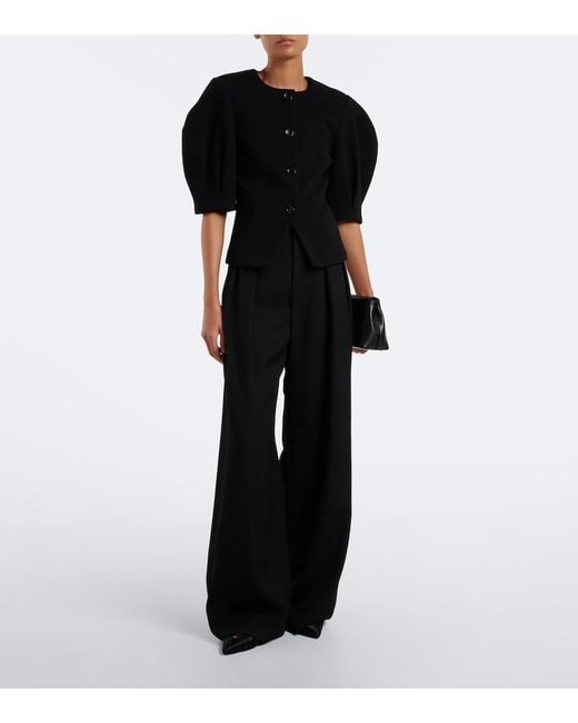 Max Mara Black Jersey Jacquard Jacket