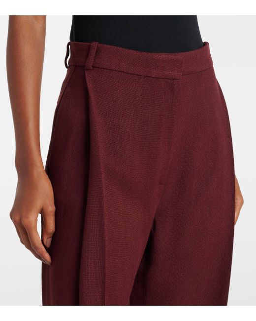 TOVE Red Gabrielle Wide-leg Pants