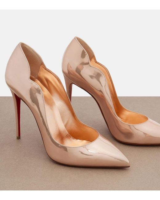 Christian Louboutin Natural Hot Chick Patent Leather Pumps