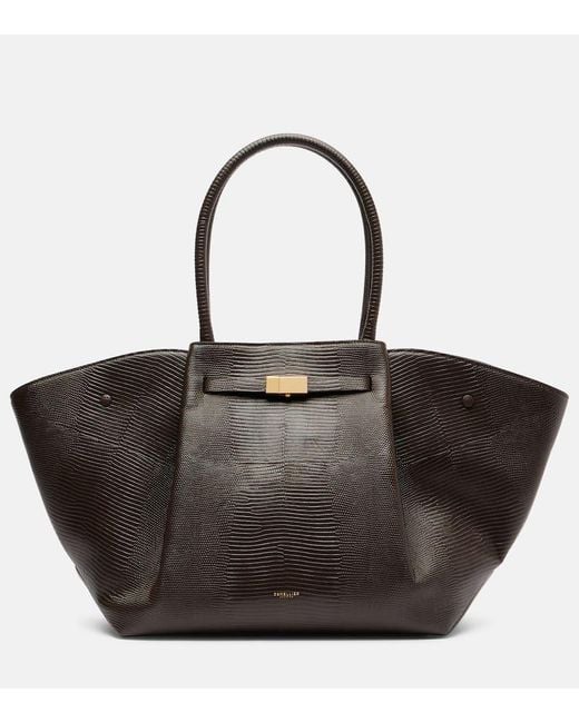 DeMellier London Black New York Leather Tote Bag