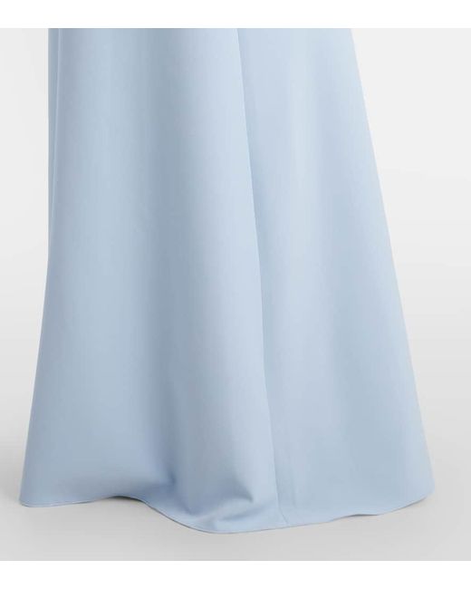 Safiyaa Blue Verzierte Robe Aus Crepe