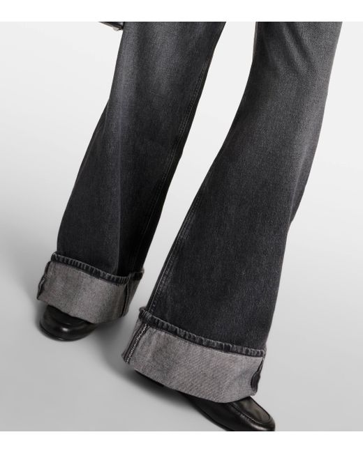 Agolde Blue Dame High-rise Wide-leg Jeans
