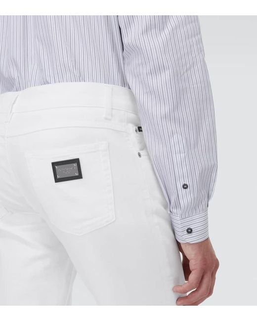 Dolce & Gabbana Straight Jeans in White für Herren