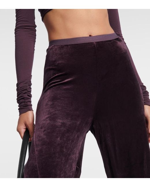Rick Owens Blue Velvet Pants