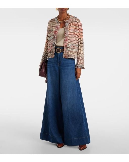 Veronica Beard Pink Sariyah Cotton And Wool-Blend Knit Jacket