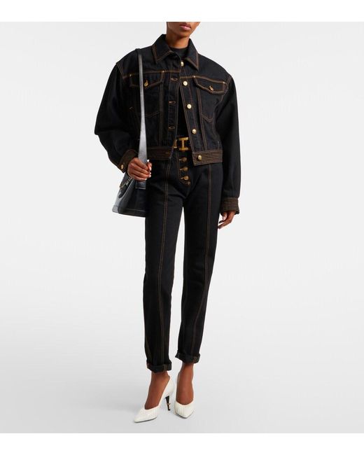 Versace Black Medusa Denim Jacket
