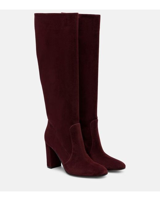 Bottes Glen 45 En Daim Gianvito Rossi en coloris Red