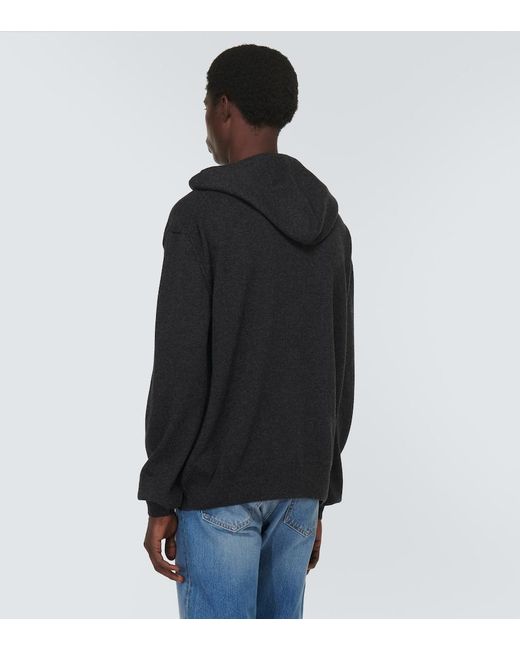 Maison Margiela Black Wool And Cashmere Hoodie for men