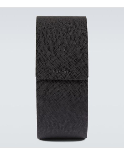 Prada Black Symbole Rectangular Sunglasses for men