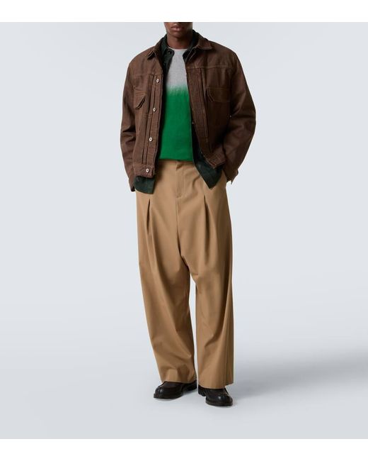 Sudadera De Algodon Tenido Sacai de hombre de color Green