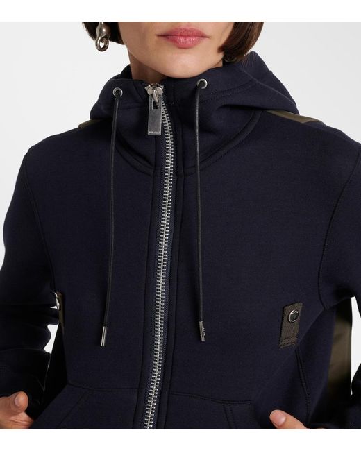 Sacai Blue Paneled Hoodie