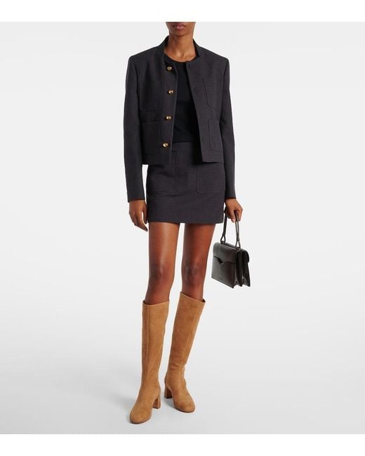 Aquazzura Brown Saint Honore 50 Suede Ankle Boot