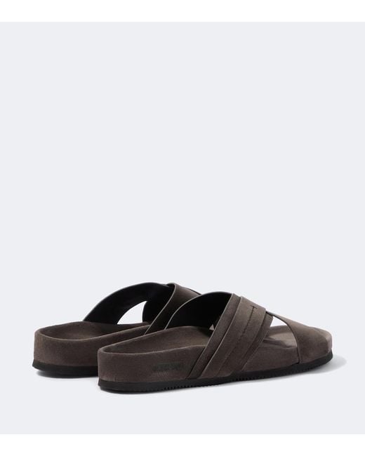 Tom Ford Brown Suede Slides for men
