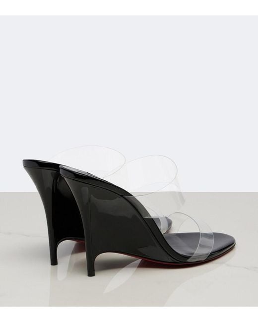 Christian Louboutin Black Miss Z Tpu Wedge Sandals
