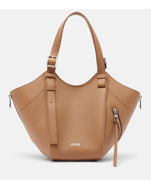 Loewe Brown Hammock Flip Medium Leather Tote Bag