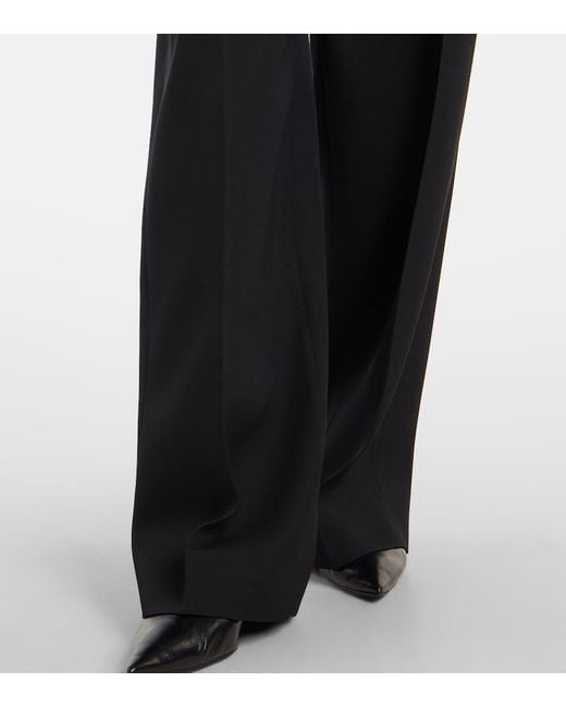 Jil Sander Black Wool Wide-Leg Pants