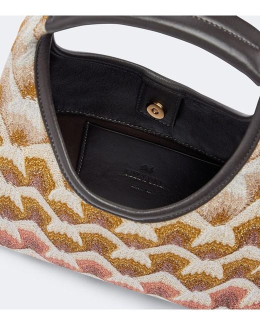 Missoni Pink Wave Small Lame Top-Handle Bag