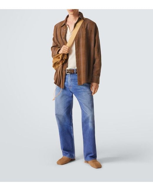 Our Legacy Blue Third Cut Wide-Leg Jeans for men