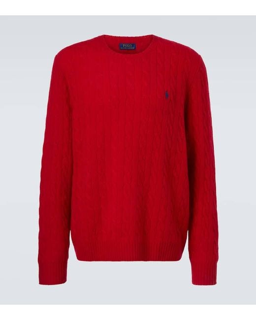 Polo Ralph Lauren Pullover Aus Wolle Und Kaschmir in Red für Herren