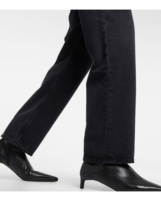 Citizens of Humanity Black Neve Low-Rise Straight Jeans