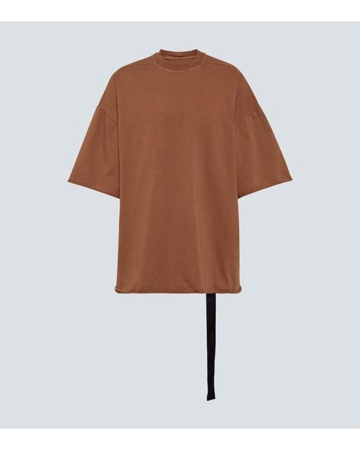 Rick Owens Brown Tommy Cotton Jersey T-Shirt for men