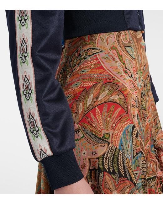 Etro Blue Cropped Track Jacket
