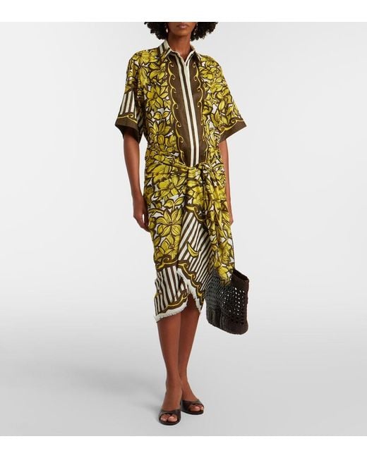 ALÉMAIS Metallic Mona Floral Cotton Beach Cover-Up