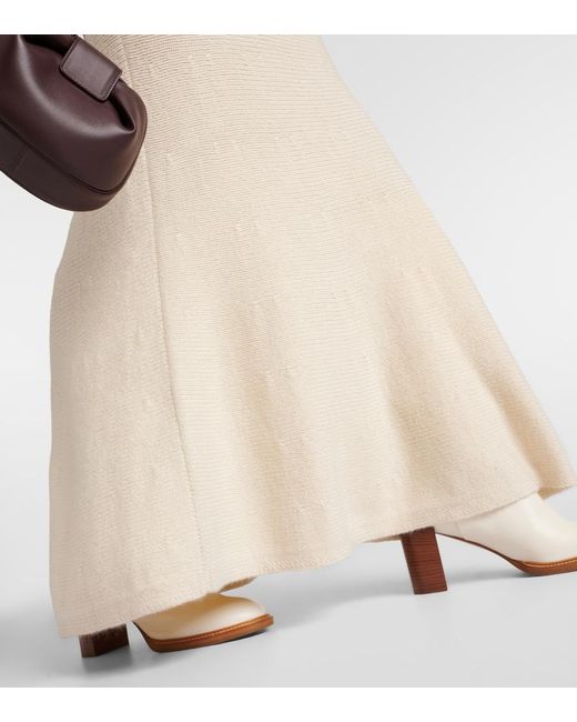 Gabriela Hearst Natural Manni Knitted Cashmere Maxi Skirt