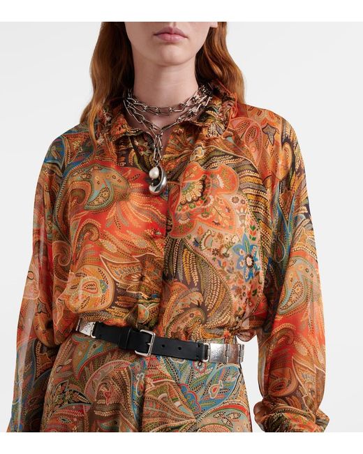 Etro Black Leather-Trimmed Belt