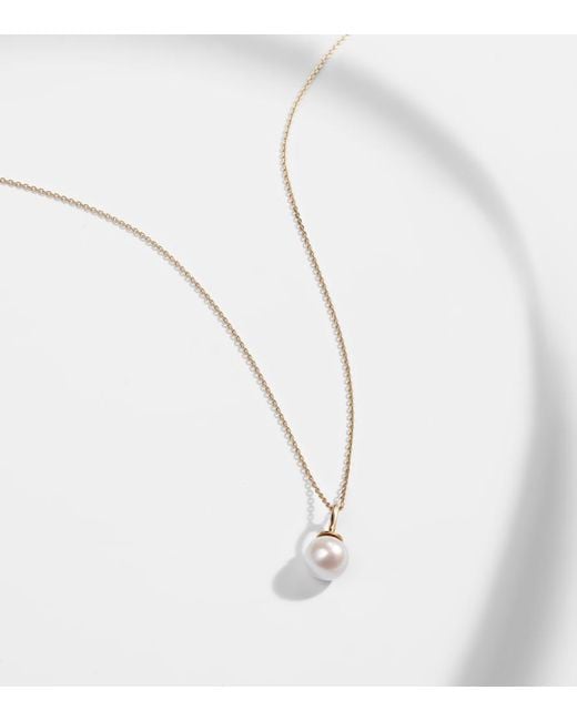 STONE AND STRAND White Essential 18Kt Necklace With Pearl