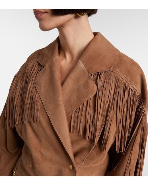 Rixo Brown Darragh Suede Jacket