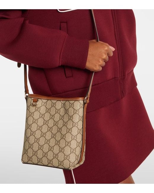 Gucci Metallic Gg Emblem Small Bucket Bag