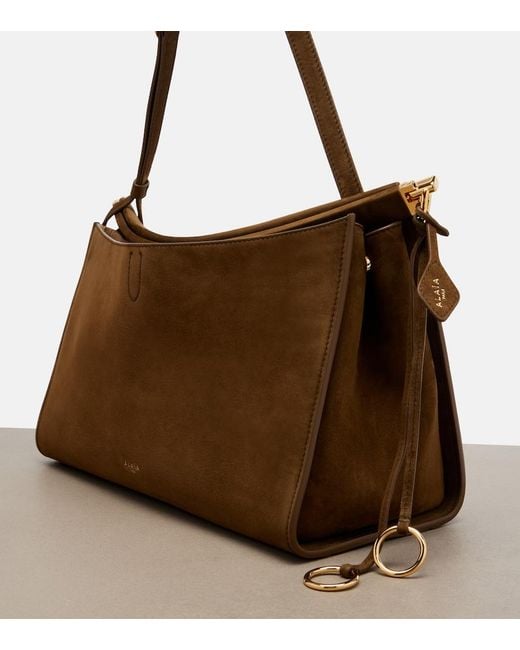 Alaïa Brown Le Click Medium Leather Shoulder Bag