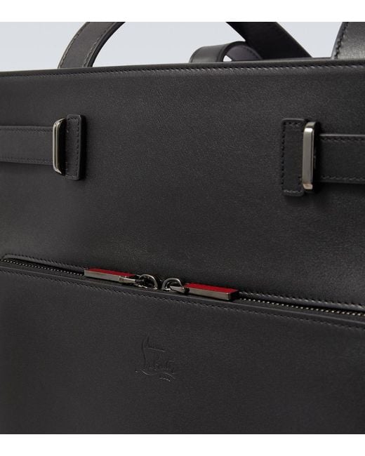 Christian Louboutin Black Kypipouch Leather Tote Bag for men