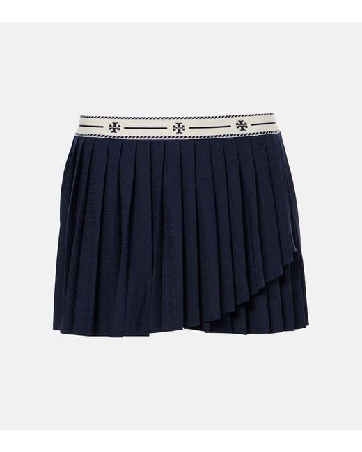 Tory Sport Blue Tennisrock aus Jersey