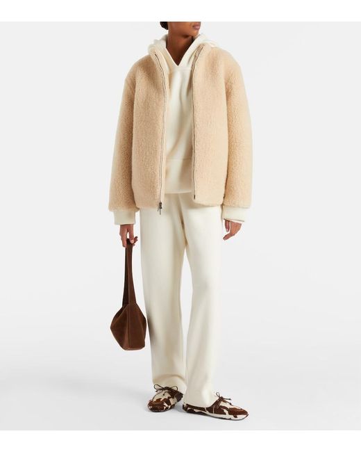 God's True Cashmere White Embellished Cashmere Hoodie