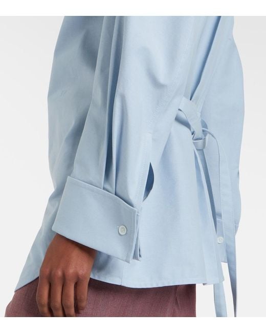 Bottega Veneta Blue Cotton Oxford Shirt