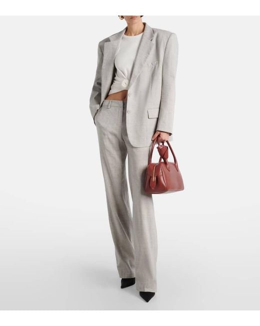 Magda Butrym Red Brigitte Medium Leather Tote Bag