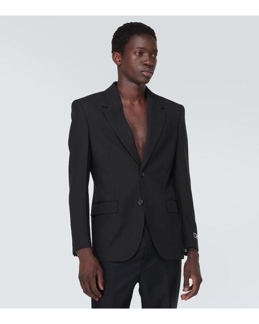 Versace Black Wool Blazer for men