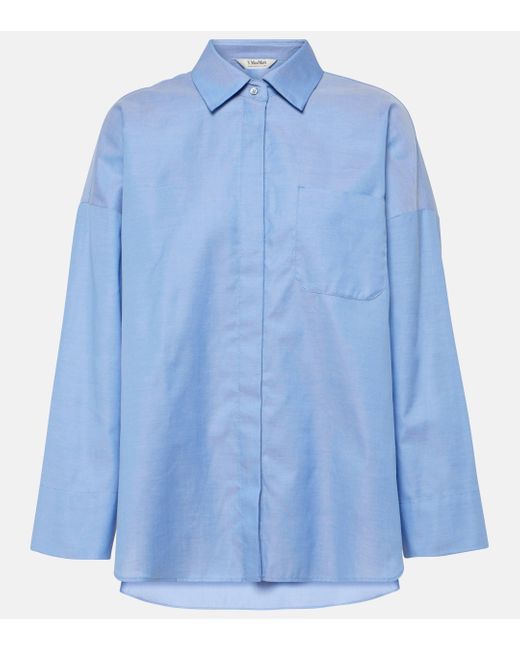 Max Mara Blue Lodola Cotton Shirt