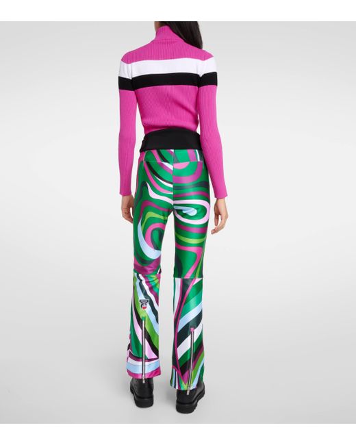 Emilio Pucci Green X Fusalp Printed Ski Pants