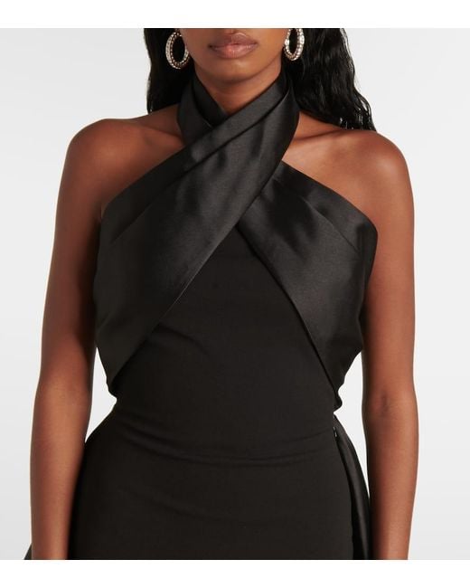 Solace London Black Trost London Long Rumi Kleid
