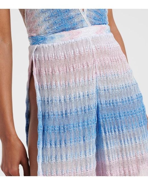 Missoni Blue Wave Semi-Sheer Jumpsuit