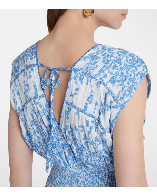 Abito Corto Ciao Con Stampa Floreale di Poupette in Blue