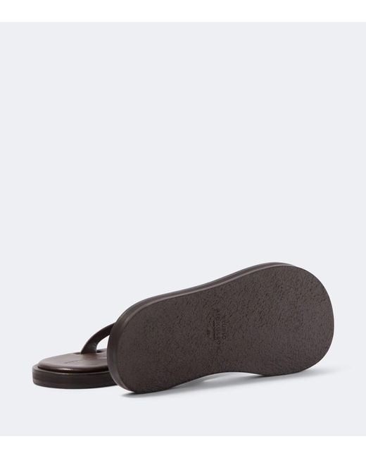 Studio Nicholson Brown Leather Thong Sandals for men