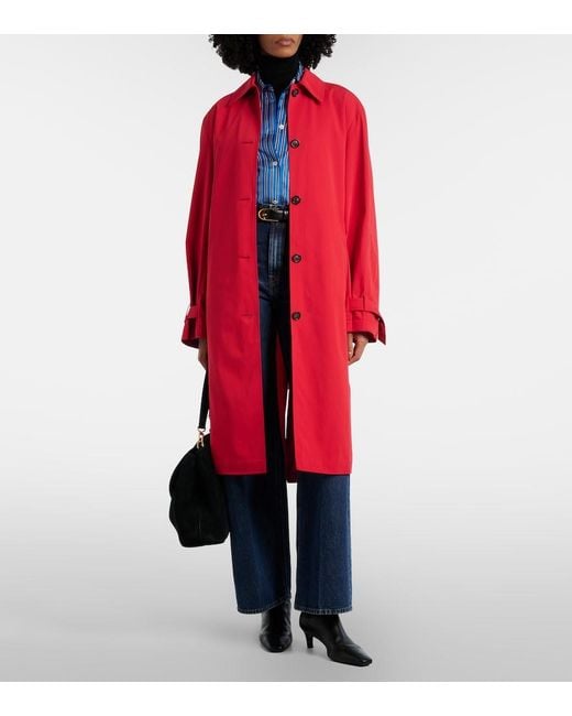 Totême Blue Striped Oversized Silk Shirt