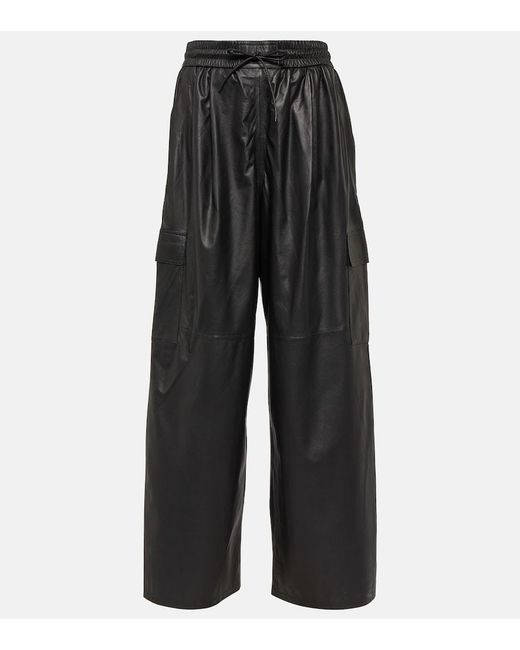 Yves Salomon Black Leather Pants