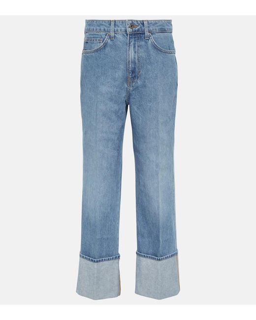 Veronica Beard Blue Dylan High-rise Straight Jeans