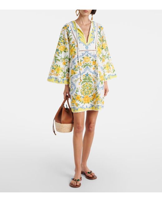 Farm Rio Yellow Bedrucktes Minikleid